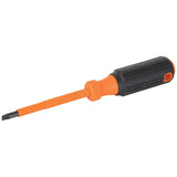 Klein 6824INS Insulated Screwdriver, 1/4" Cabinet Tip, 4" Round Shank - 3