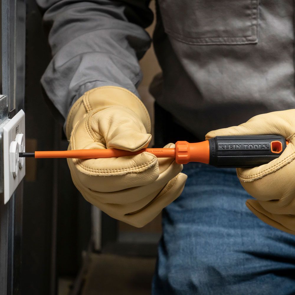 Klein 6826INS Insulated Screwdriver, 1/4" Cabinet Tip, 6" Shank - 4