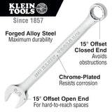 Klein Tools 68413 7/16" Combination Wrench, 12-Point - 2