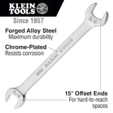 Klein Tools 68460 Open-End Wrench 1/4", 5/16" Ends - 2