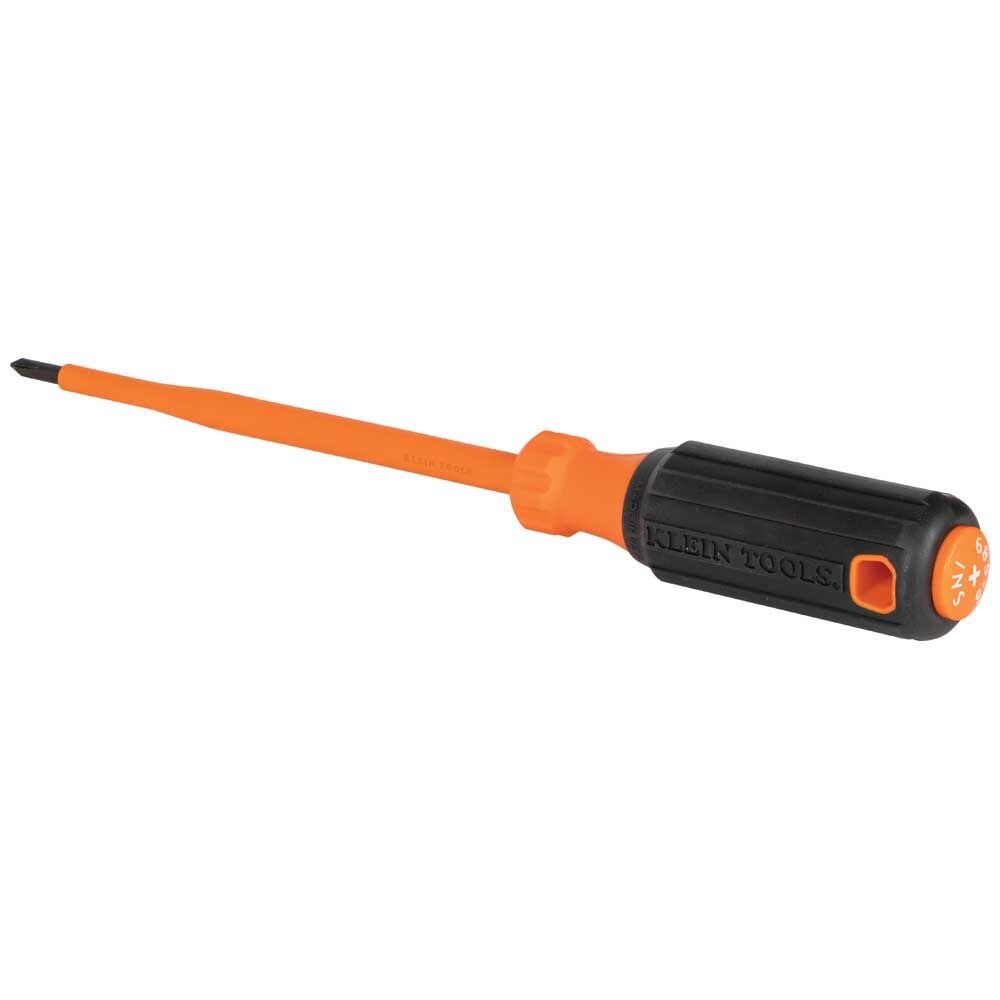 Klein 6856INS Insulated Screwdriver, #1 Phillips Tip, 6" Round Shank