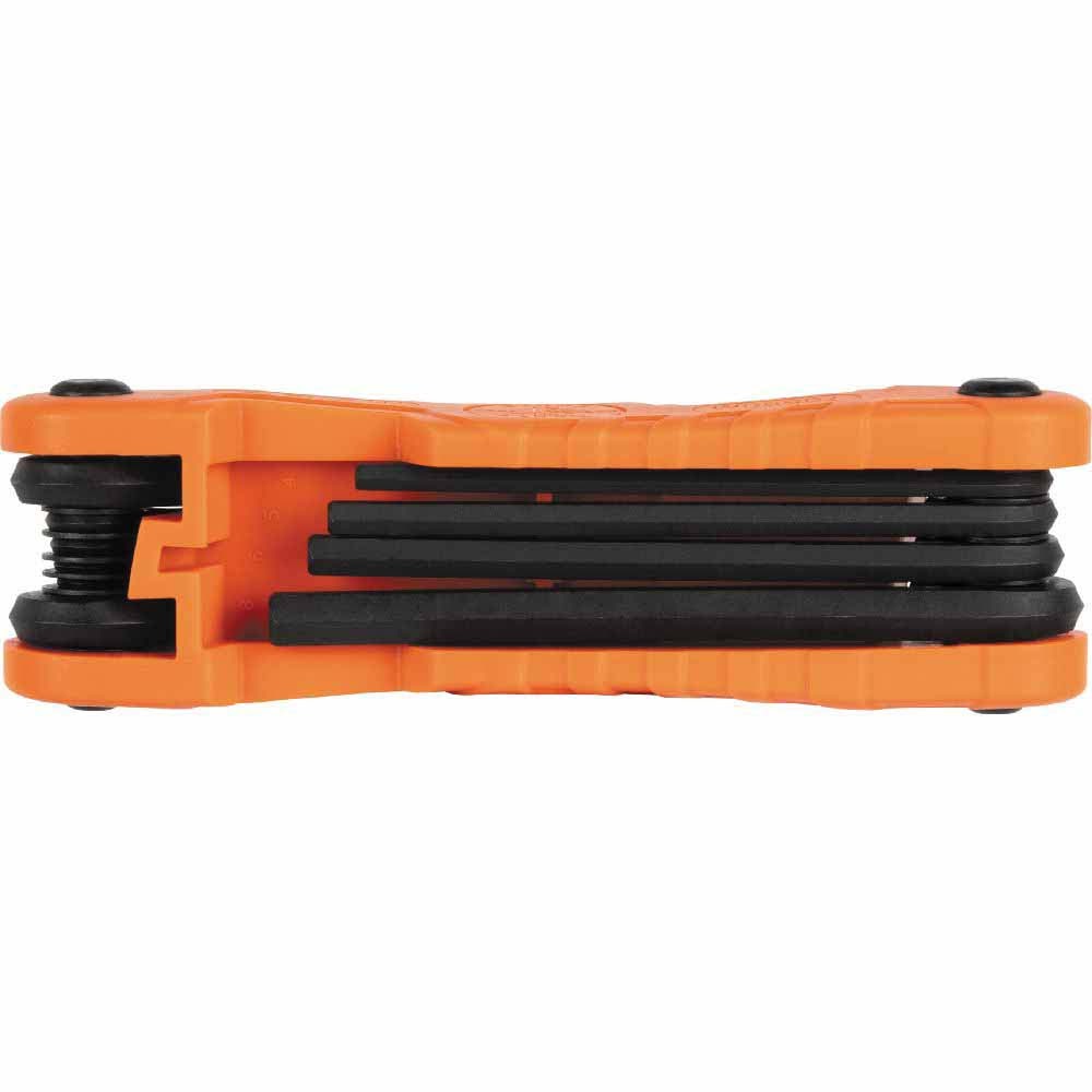 Klein 70550M Pro Folding Hex Key Set, 10-Key, Metric Sizes - 6