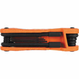 Klein 70550M Pro Folding Hex Key Set, 10-Key, Metric Sizes - 7