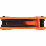 Klein 70550T Pro Folding Hex Key Set, 10-Key, TORX Sizes - 6