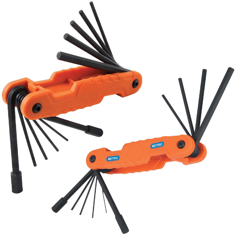 Klein 70552 Pro Folding Hex Key Set, SAE and Metric