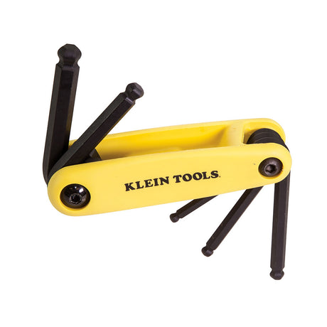 Klein 70571 Grip-It Ball End Hex Key Set, 5 Key, Inch Sizes