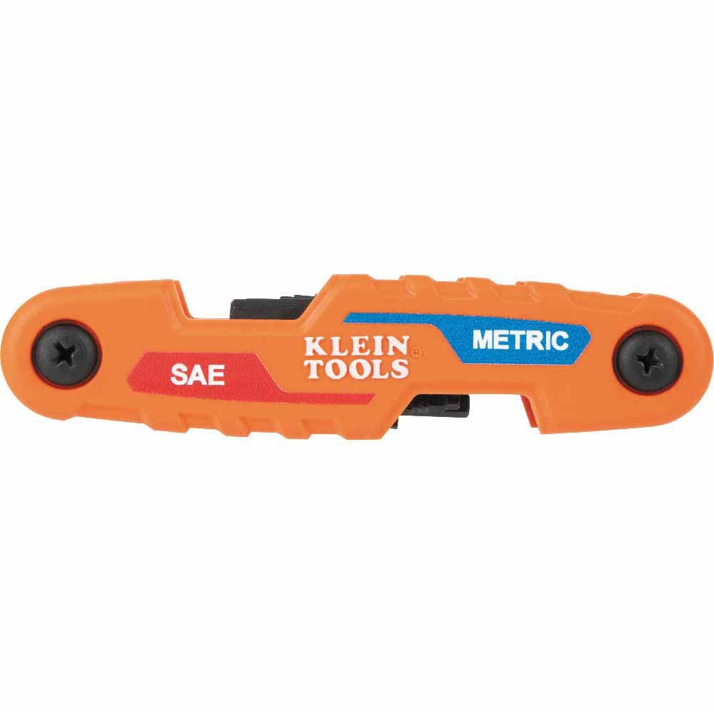 Klein 70590 Compact Folding Hex Key Set, 12-Key, SAE, Metric Sizes - 2