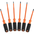 Klein 85076INS Screwdriver Set, 1000V Insulated, 6-Piece