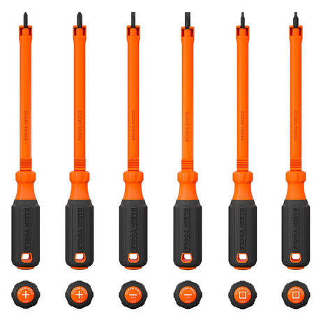 Klein 85156KINS 1000V Insulated Hooded Screw Holding Screwdriver Set (6 Piece)