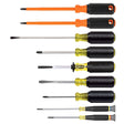 Klein Tools 85850 Electrician Screwdriver Set with Insulated and Precision Drivers (9 Piece)