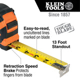 Klein 9125 25' Single-Hook Tape Measure - 6