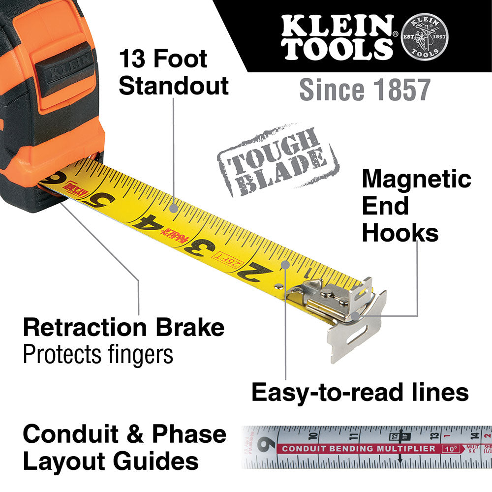 Klein 9230 30' Magnetic Double-Hook Tape Measure - 6