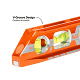 Klein Tools 935RBP 8" Magnetic Pitch Vial Torpedo Level with 4 Vials - 3