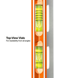 Klein Tools 935RBP 8" Magnetic Pitch Vial Torpedo Level with 4 Vials - 4
