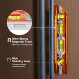 Klein Tools 935RBP 8" Magnetic Pitch Vial Torpedo Level with 4 Vials - 5