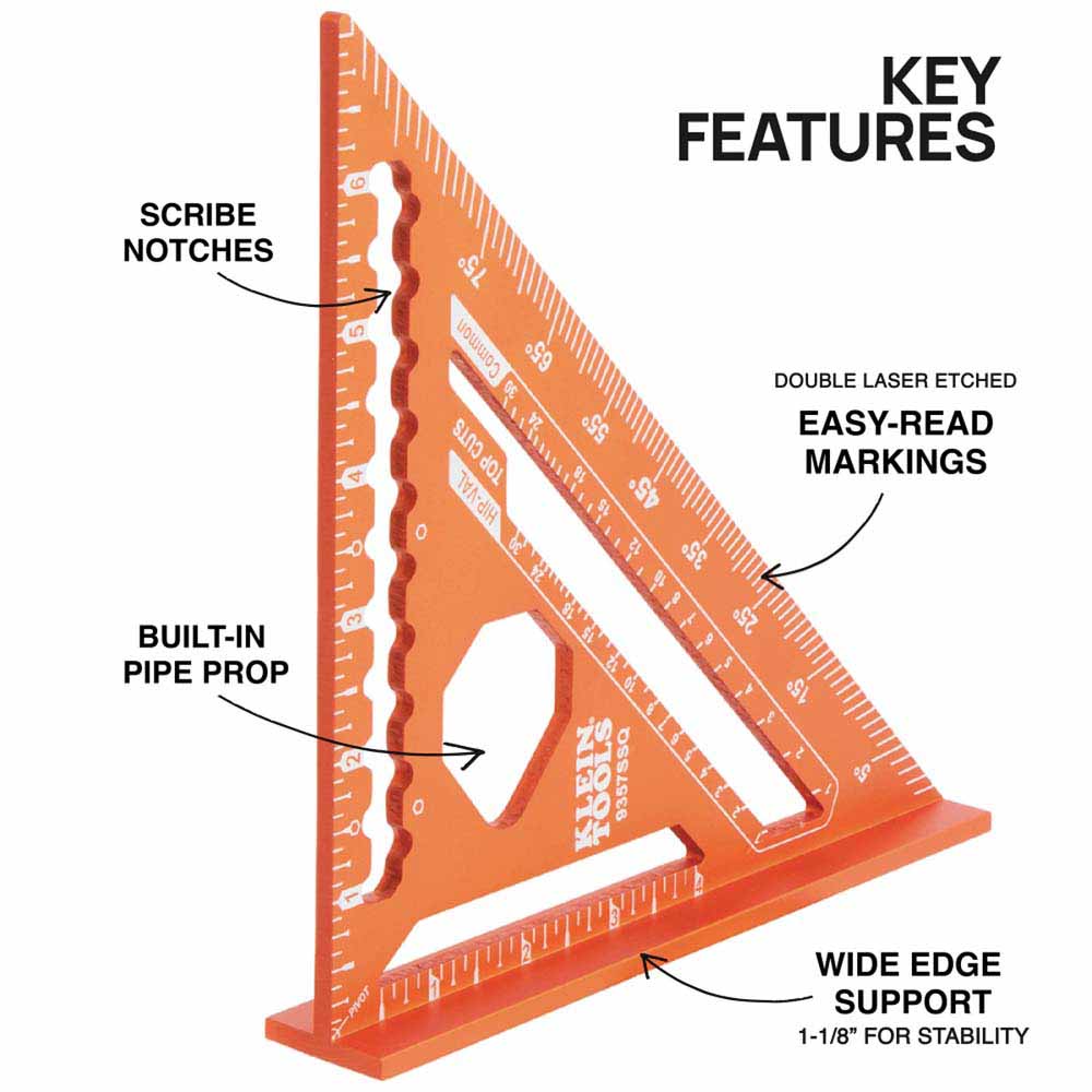 Klein 935SQVP Rafter and Framing Square Set - 2