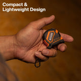 Klein Tools 9362 6' Keychain Tape Measure with Nylon Coated Blade and SAE Metric Markings - 4