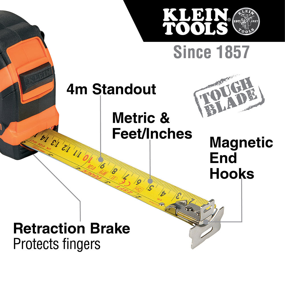 Klein 9375 7.5-Meter Magnetic Double-Hook Tape Measure - 6