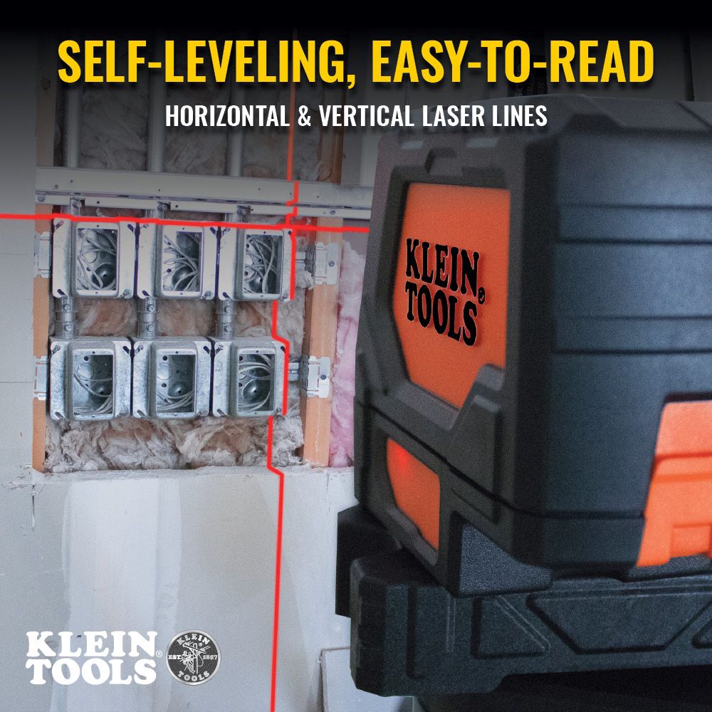 Klein 93LCLS Laser Level, Self-Leveling Cross-Line Level with Plumb Spot - 7