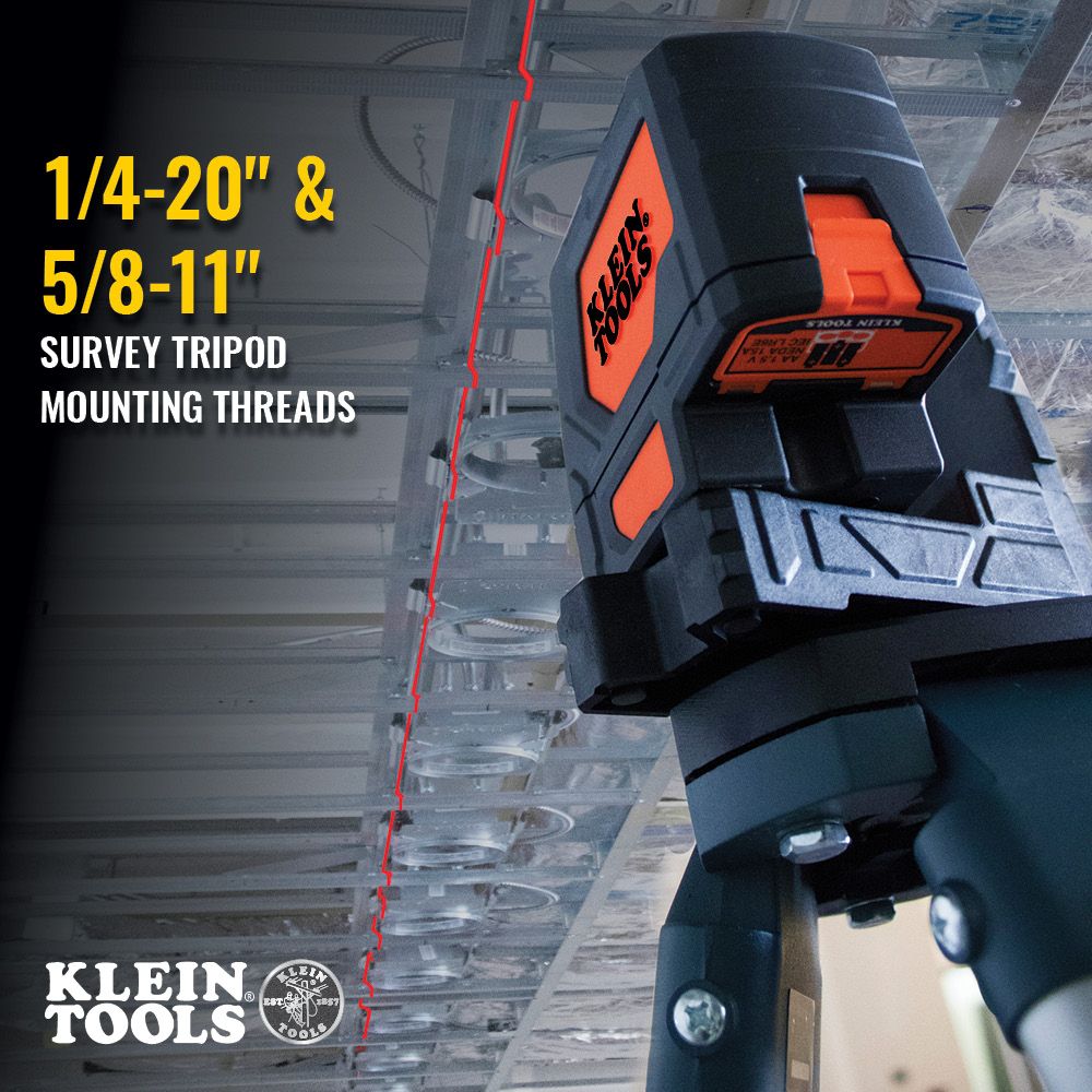 Klein 93LCLS Laser Level, Self-Leveling Cross-Line Level with Plumb Spot - 8