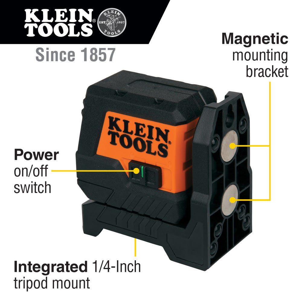 Klein 93MCLG Green Mini Cross-Line Laser Level - 2