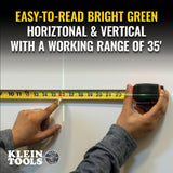 Klein 93MCLG Green Mini Cross-Line Laser Level - 10