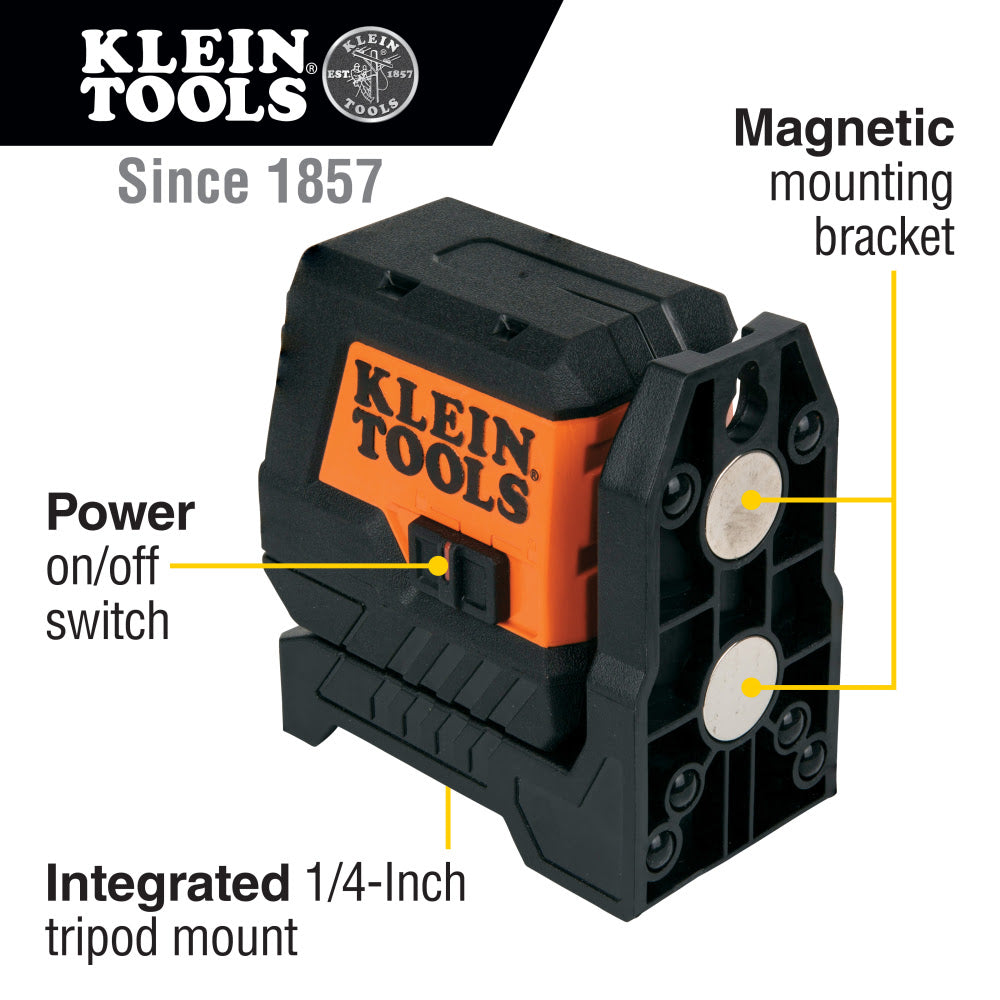 Klein 93MCLS Red Mini Cross-Line Laser Level - 2