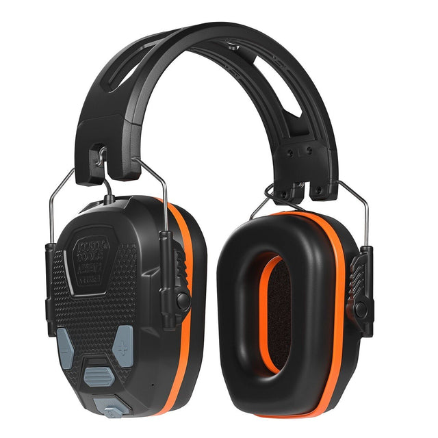 Klein Tools AESEM2 Slim Bluetooth 5.4 Over-The-Head Earmuffs with 23 dB NRR and 50+ Hour Runtime