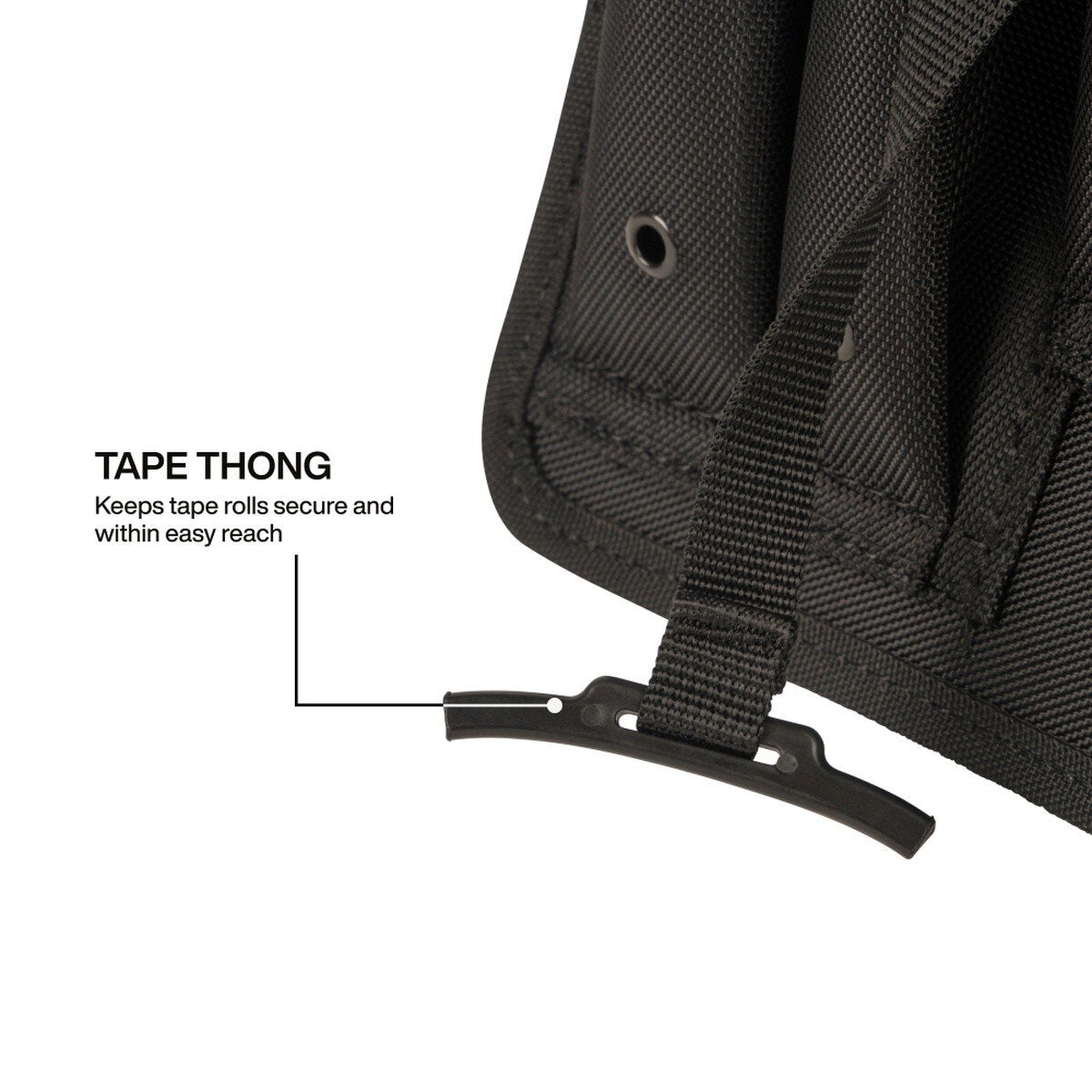 Klein Tools BC531C Mini Tool Apron Rail System Module with 4 Pockets and Tape Thong - 3