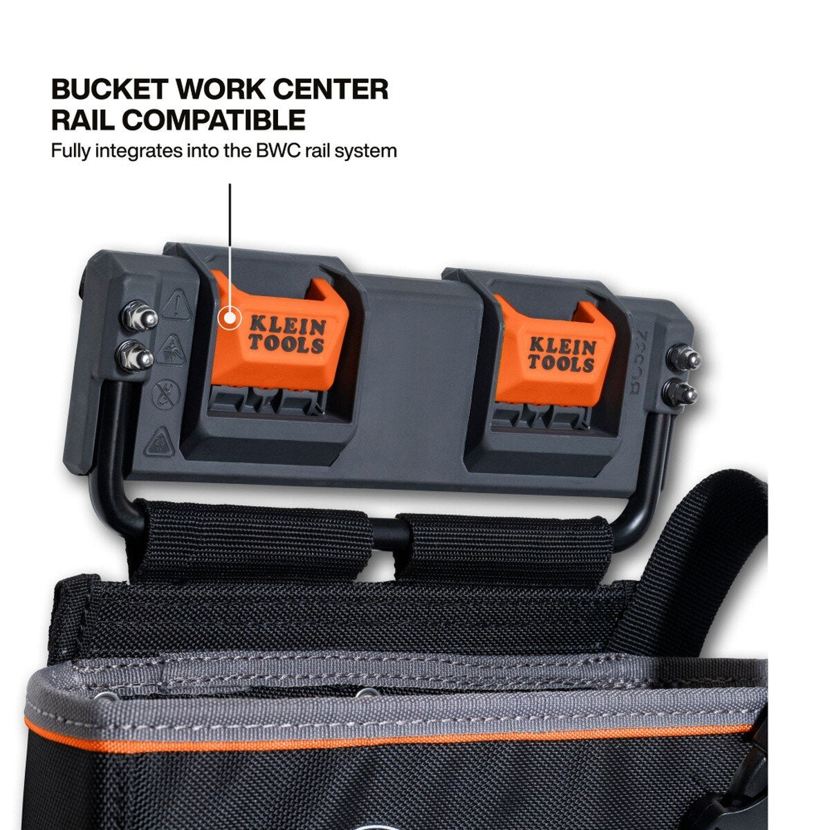 Klein Tools BC532C Impact Holder for 7/16 Inch Impact Guns, Bucket Work Center Rail System - 4