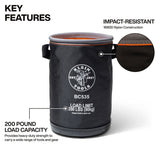 Klein Tools BC535 17-Inch Utility Bucket for Lineman Tool Storage with Drain Holes - 2