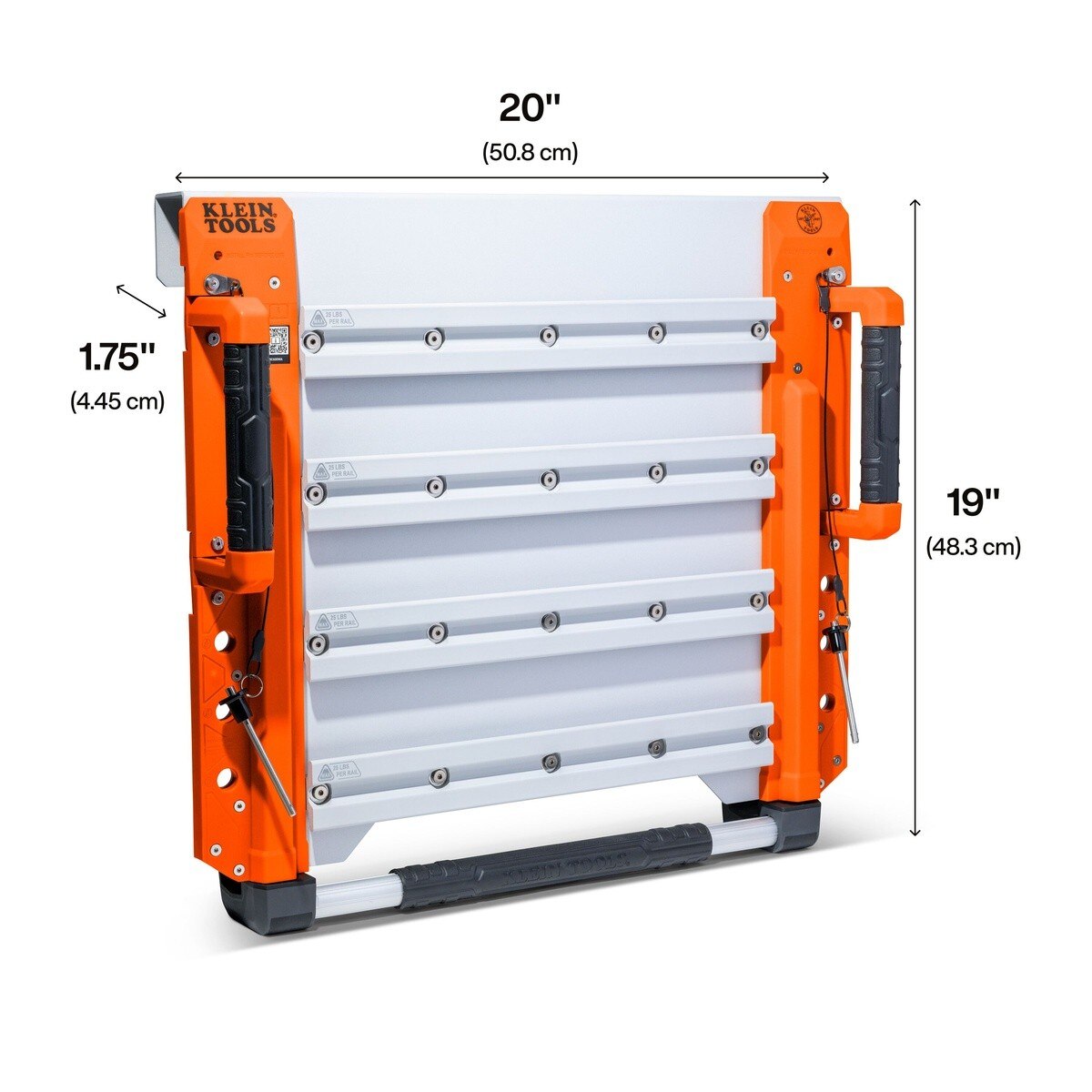 Klein Tools BC600WA LiftPro 20" Wall Mount System with 4 Interior Rails for Tool Storage - 5