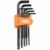 Klein BLS12 L-Style Ball-End Hex Key Wrench Set, SAE, 12-Piece