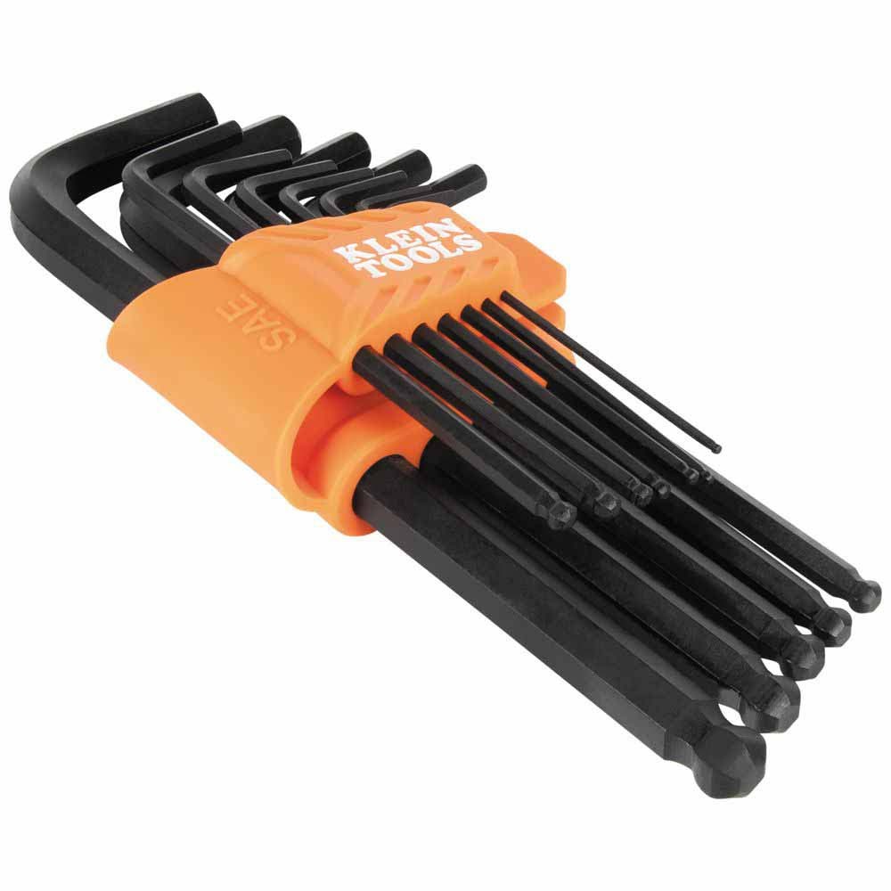 Klein BLS12 L-Style Ball-End Hex Key Wrench Set, SAE, 12-Piece - 2