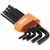 Klein BLS12 L-Style Ball-End Hex Key Wrench Set, SAE, 12-Piece - 5