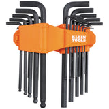 Klein BLS22H Long Ball-End Hex Key Set with Handle, SAE and Metric, 22-Piece - 2