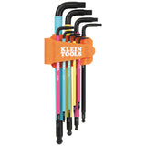 Klein BLS9M Color Coded Extra-Long L Style Hex Key Caddy Set, Metric, 9-Piece