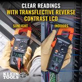 Klein CL810 600A AC/DC Auto-Ranging Digital Pro Clamp Meter with Worklight - 2