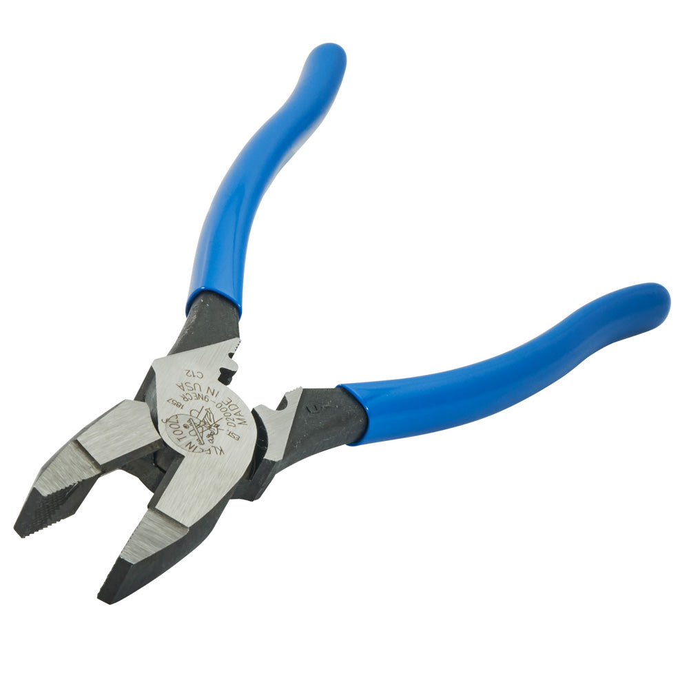 Klein Tools D2000-9NECR Lineman's Pliers with Crimping, 9" - 3