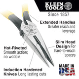 Klein Tools D203-6C Long Nose Pliers with Spring, 6" - 2