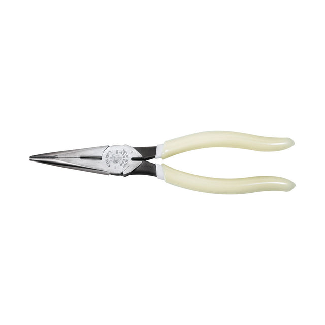 Klein Tools D203-8-GLW Pliers, Long Nose Side-Cutters, Hi-Viz, 8"