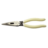 Klein Tools D203-8-GLW Pliers, Long Nose Side-Cutters, Hi-Viz, 8" - 2