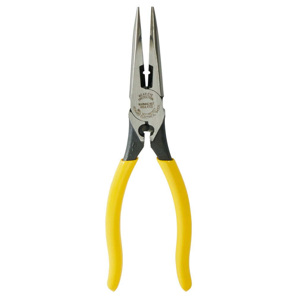 Klein Tools D203-8NCR Pliers, Long Nose Side Cutters, Strip/Crimp 8" - 4