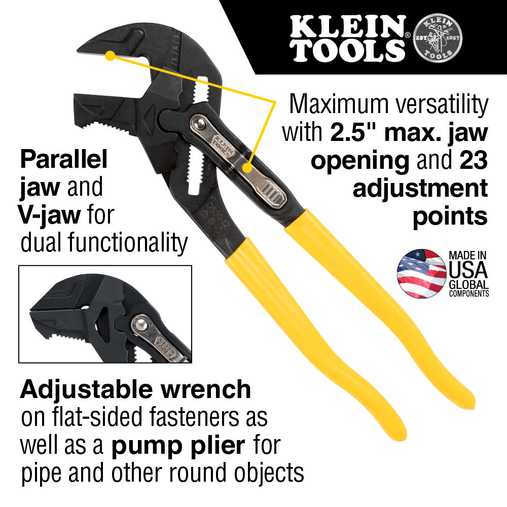 Klein D53003KIT Plier Wrench Set, 3-Piece - 4