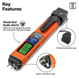 Klein ET150 Pin Moisture Meter with 8mm Pins and Color Coded Backlit Display - 2