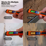 Klein ET150 Pin Moisture Meter with 8mm Pins and Color Coded Backlit Display - 5