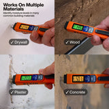 Klein ET150 Pin Moisture Meter with 8mm Pins and Color Coded Backlit Display - 5