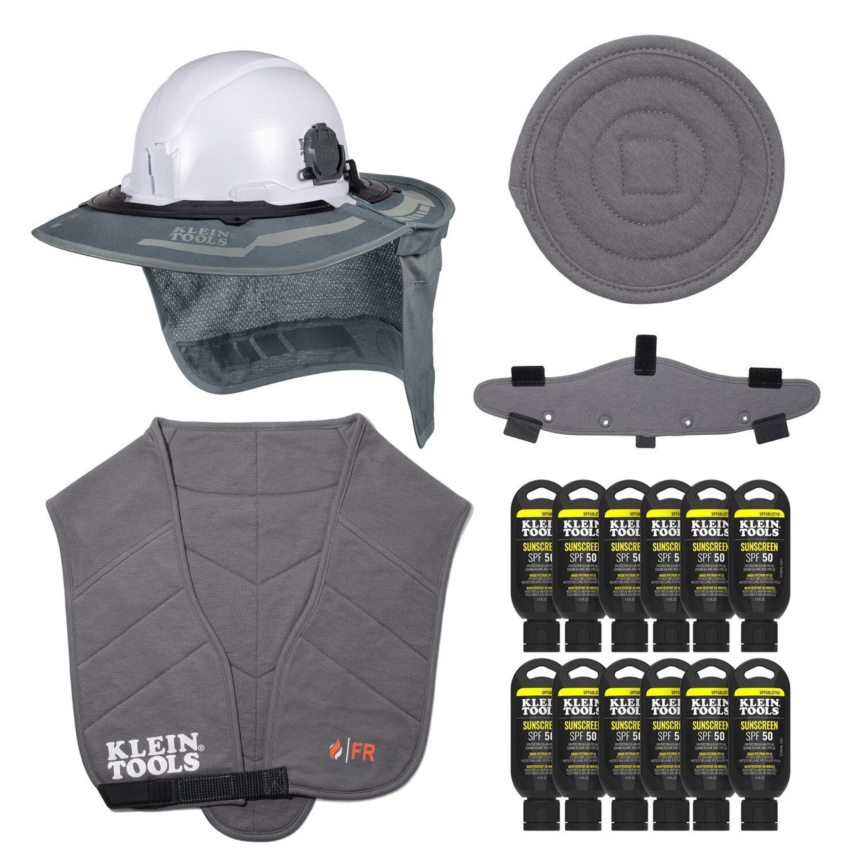 Klein FRSUMKIT2 Flame Resistant Summer Set Full Brim Cooling Kit (48 Piece)