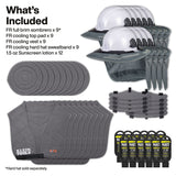 Klein FRSUMKIT2 Flame Resistant Summer Set Full Brim Cooling Kit (48 Piece) - 2