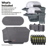 Klein FRSUMKIT2 Flame Resistant Summer Set Full Brim Cooling Kit (48 Piece) - 2